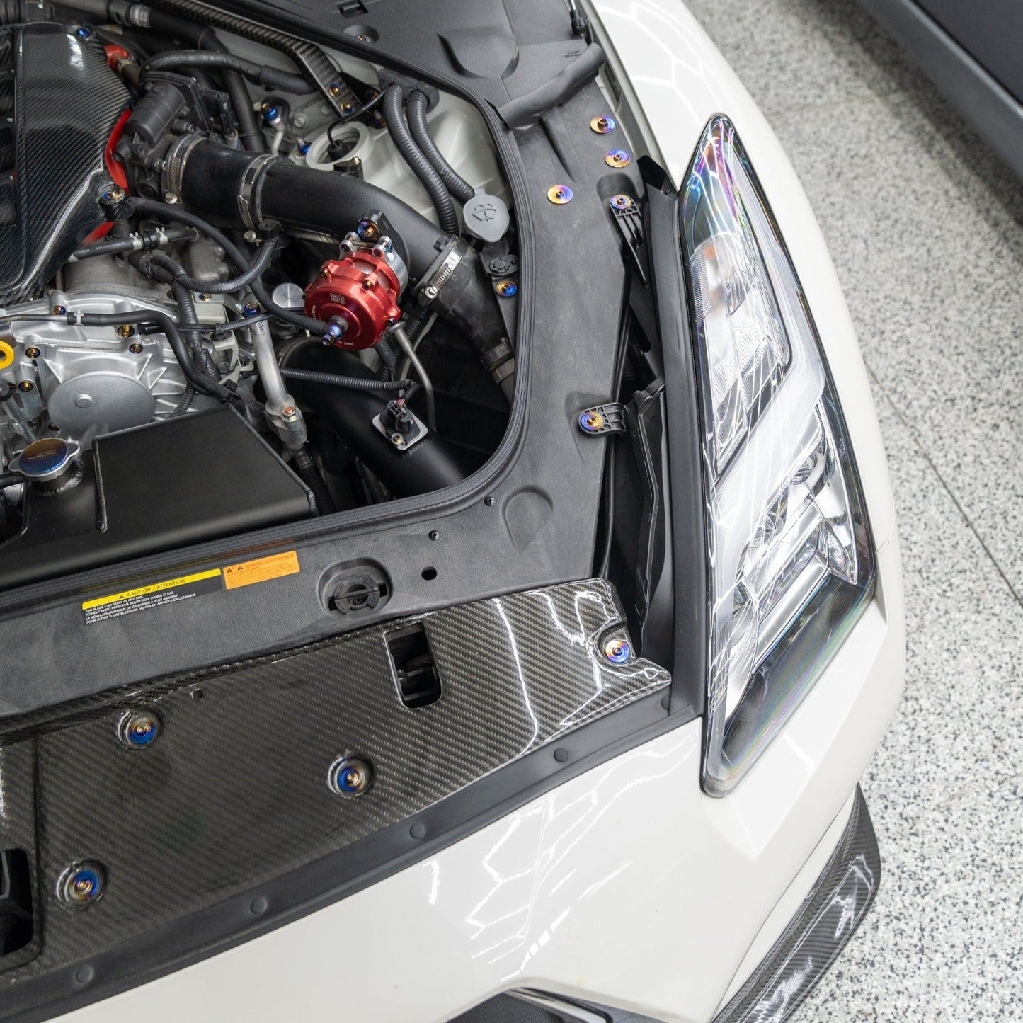 JDC Titanium Engine Bay Dress-Up Hardware Kit (R35 GT-R)