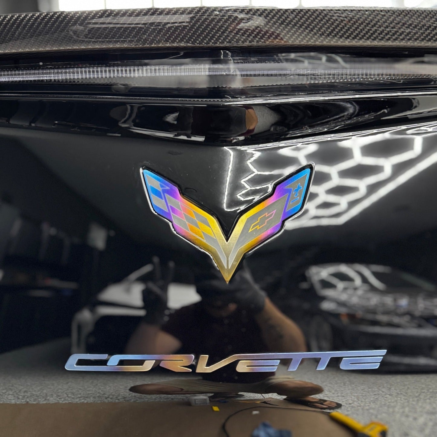 JDC Titanium "Corvette" Badge (2014-2019 C7 Corvette)