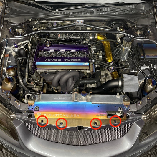 JDC Titanium Radiator Cooling Shroud Plastic Clip Replacement Kit (Evo 8/9)