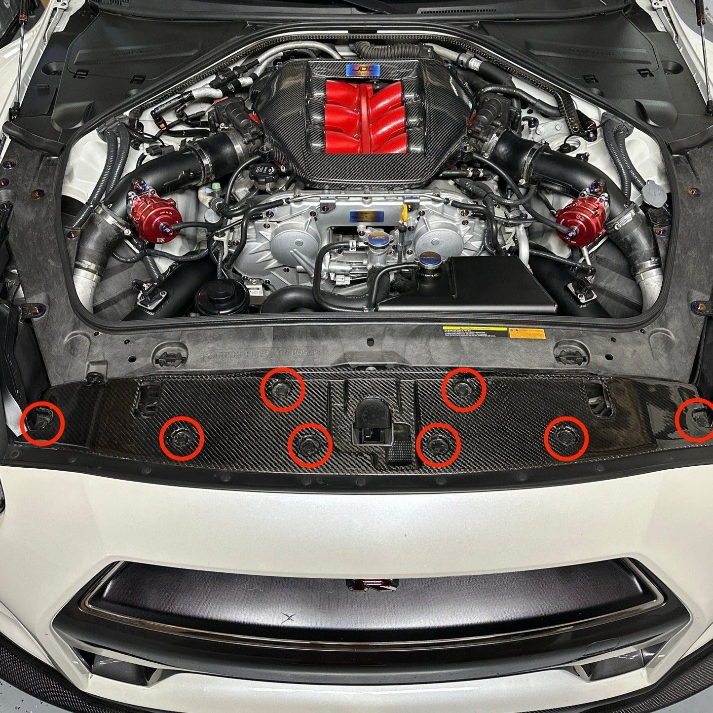 JDC Titanium Radiator Cooling Shroud Plastic Clip Replacement Kit (R35 GT-R)