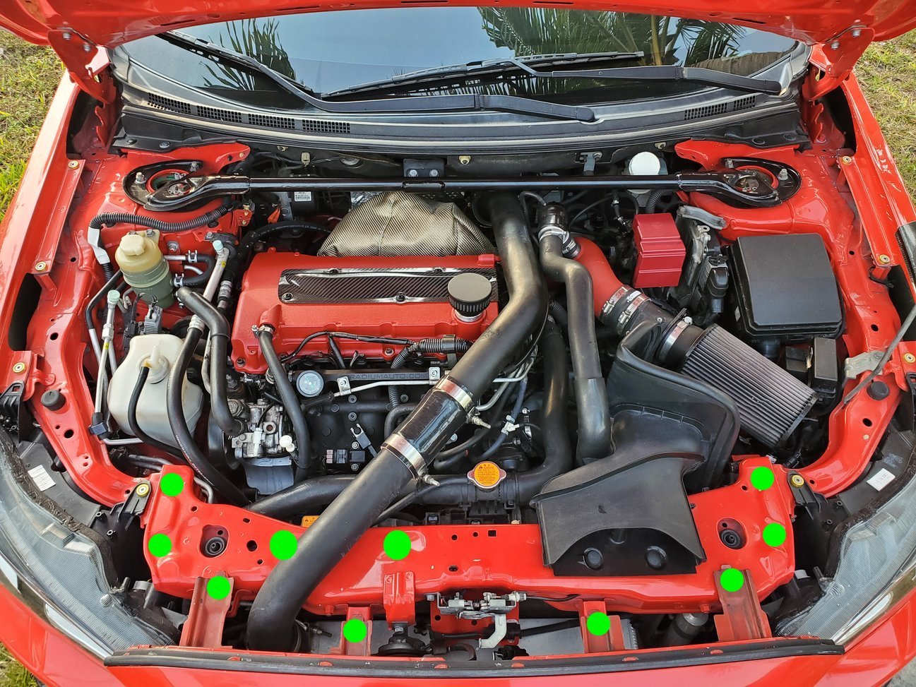 JDC Titanium Radiator Support Area Hardware Replacement Kit (Evo X)