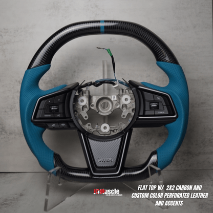 JDMuscle [22-26 WRX] Custom Steering Wheel MT and CVT | Carbon Fiber / Painted / Alcantara / Leather / Forged / Honey Comb / LED