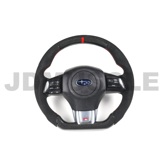 JDMuscle Carbon Fiber Racer Spec Steering Wheel for 2015+ WRX/STI