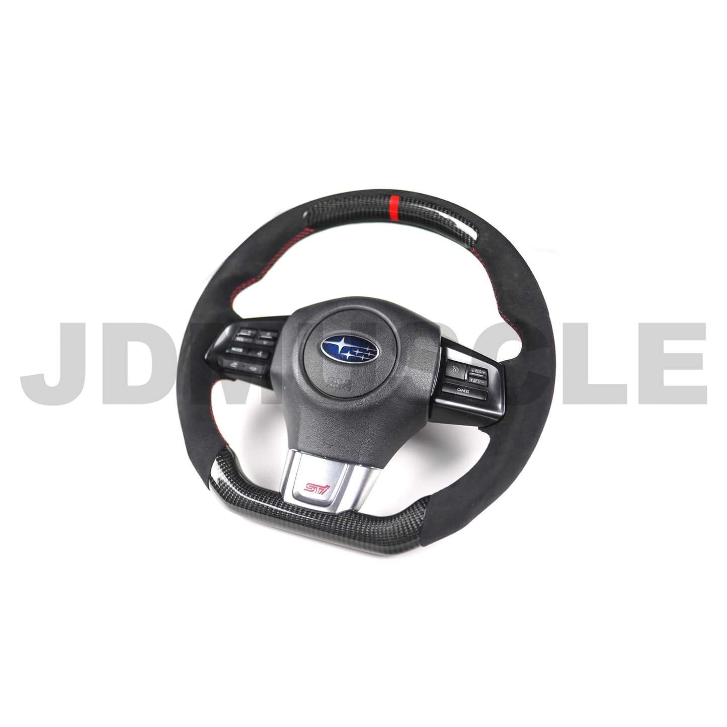 JDMuscle Carbon Fiber Racer Spec Steering Wheel for 2015+ WRX/STI