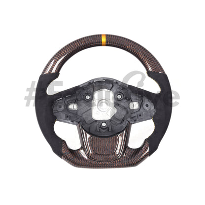JDMuscle Carbon Fiber Steering Wheel by Exclusive Steering for Toyota Supra 2020+