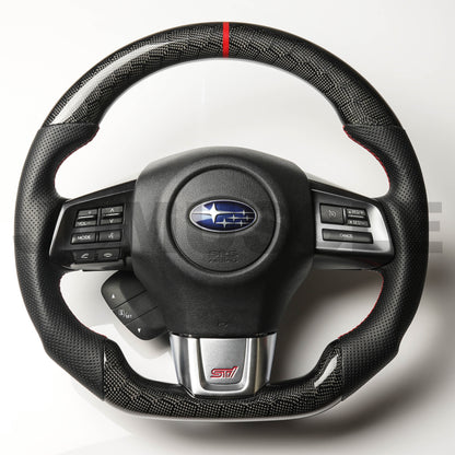 JDMuscle [15-21 WRX/STI] Custom Carbon Fiber Steering Wheel