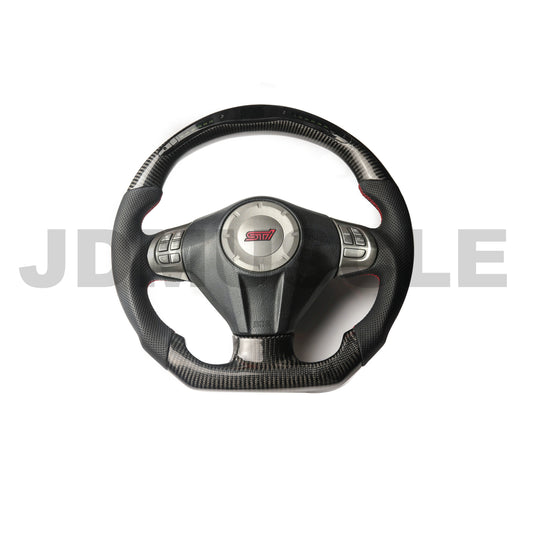 JDMuscle LED Performance Carbon Fiber Steering Wheel for 2008-2014 WRX/STI
