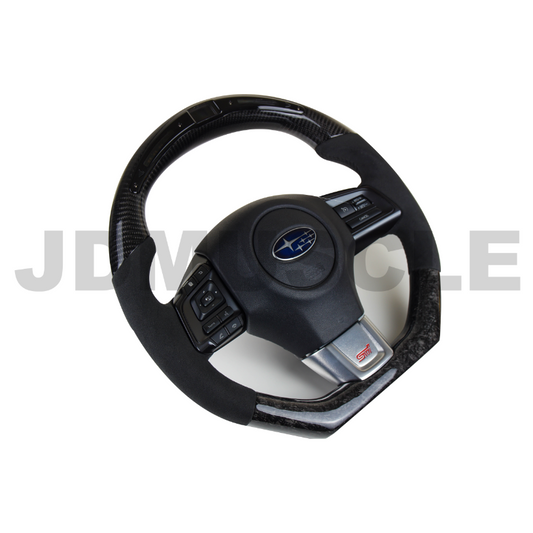 JDMuscle LED Performance Carbon Fiber Steering Wheel for 2015+ WRX/STI