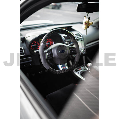 JDMuscle LED Performance Carbon Fiber Steering Wheel for 2015+ WRX/STI