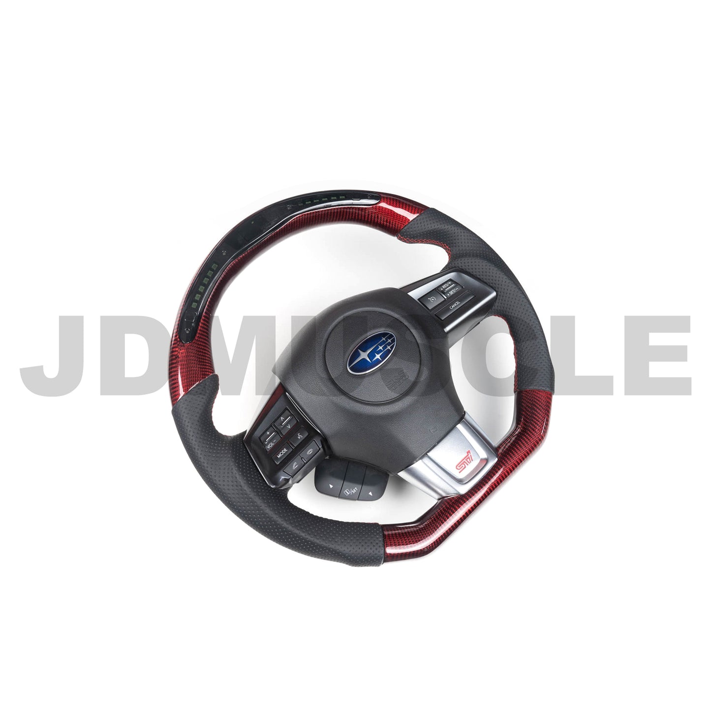 JDMuscle LED Performance Carbon Fiber Steering Wheel for 2015+ WRX/STI