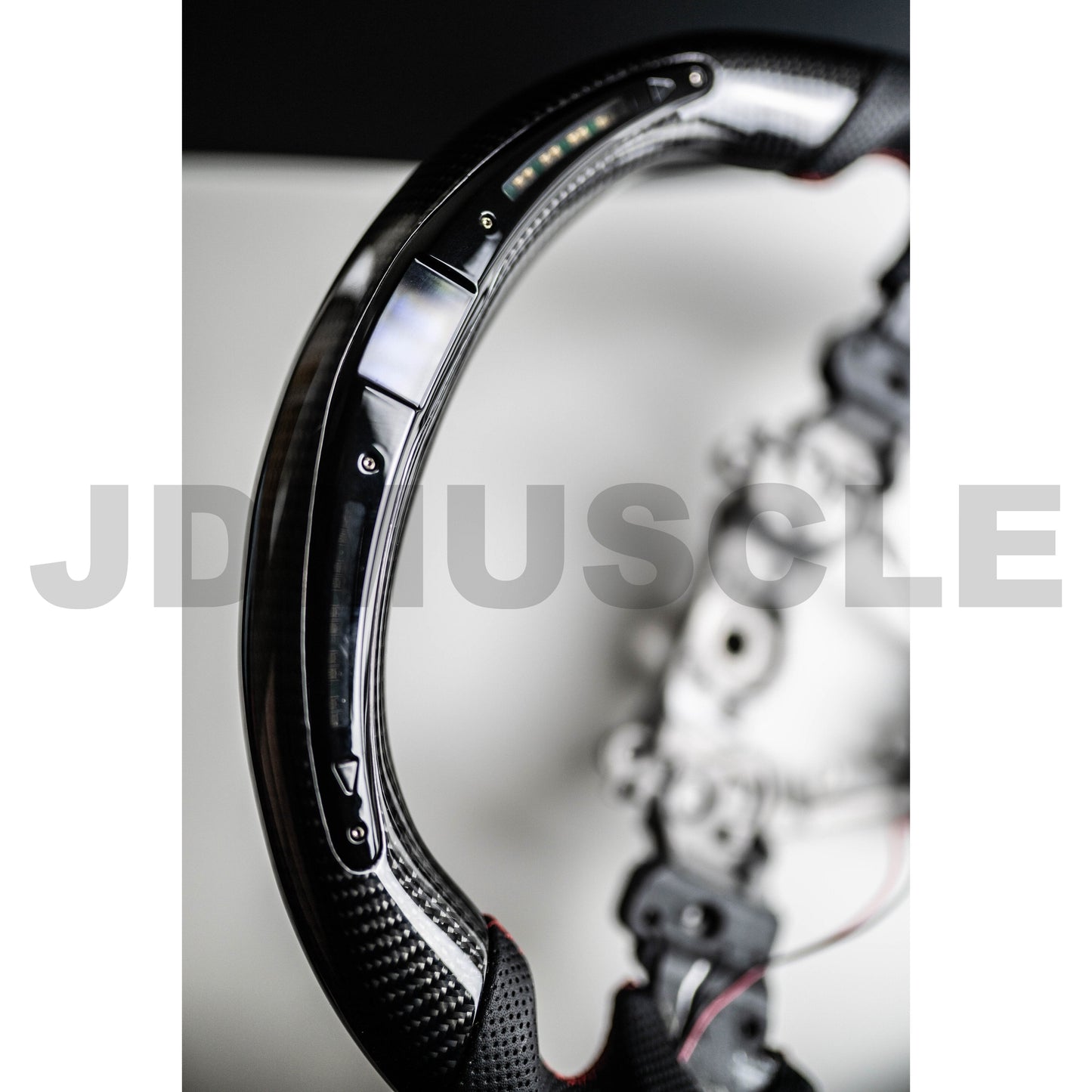 JDMuscle LED Performance Carbon Fiber Steering Wheel for Nissan 350z