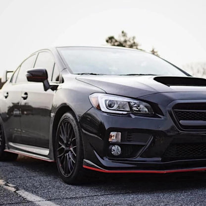 JDMuscle OEM / STI Style Aero Kit Gloss Black with Red Accent for 15-17 WRX/STI