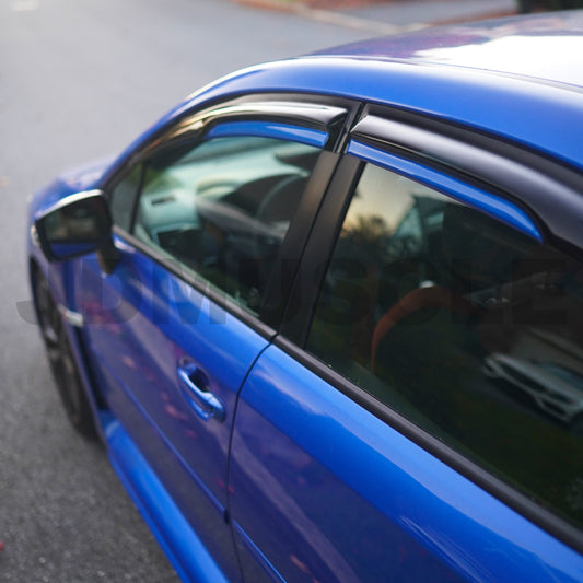 JDMuscle [15-21 WRX/STI] V2 Rain Guards / Window Visors w/ Color Accent