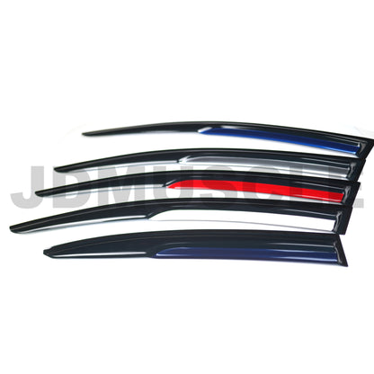 JDMuscle [15-21 WRX/STI] V2 Rain Guards / Window Visors w/ Color Accent