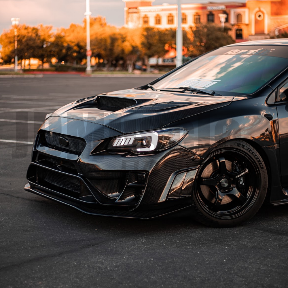 JDMuscle [15-21 WRX/STI] Carbon Fiber Hood V2 w/ Heat Extract