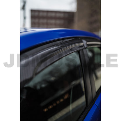 JDMuscle [15-21 WRX/STI] V2 Carbon Fiber Rain Guards / Window Visors