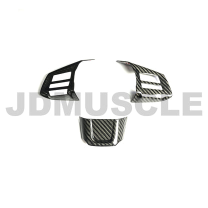 JDMuscle [15* WRX/STI MT] Tanso Carbon Fiber Steering Wheel Covers