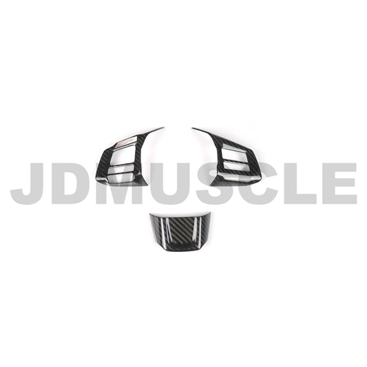 JDMuscle [16-19* WRX MT / STI] Tanso Carbon Fiber Steering Wheel Covers