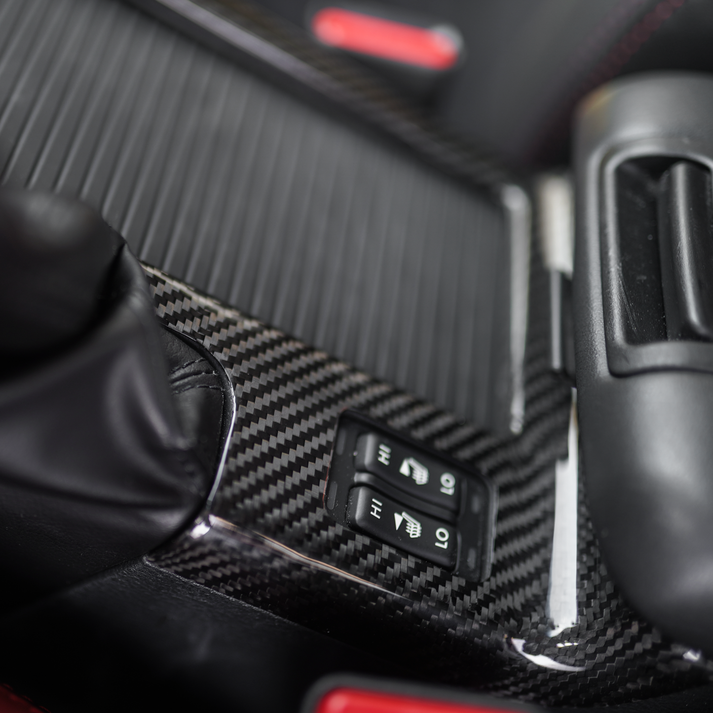 JDMuscle 15-21 STI Tanso Dry Carbon Fiber Cup Holder Cover