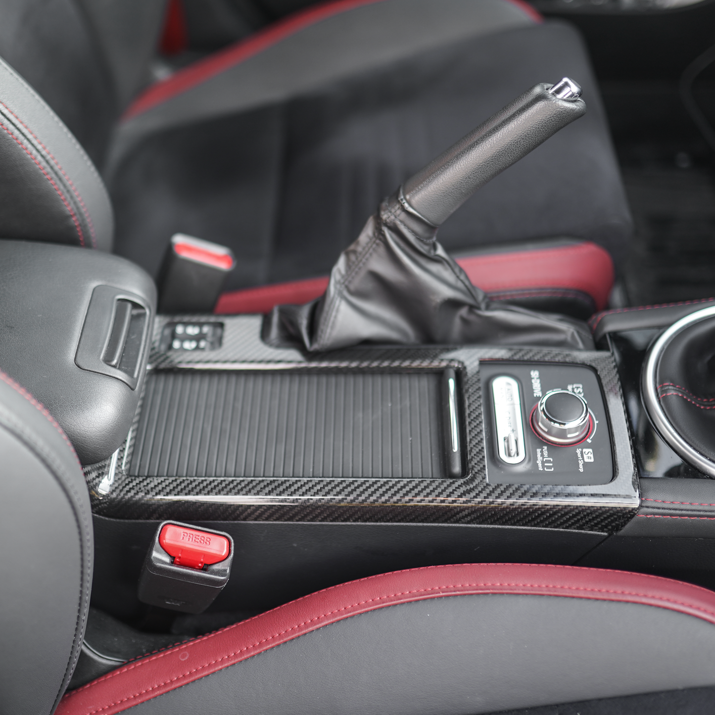 JDMuscle 15-21 STI Tanso Dry Carbon Fiber Cup Holder Cover