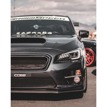 JDMuscle [15-17 WRX/STI] Tanso OE STYLE V1 FRONT CARBON FIBER LIP | JDM-WRX15-LP-OE5