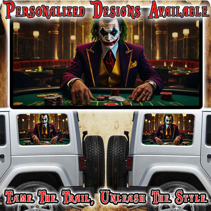 Joker Rear quarter window see through graphic.