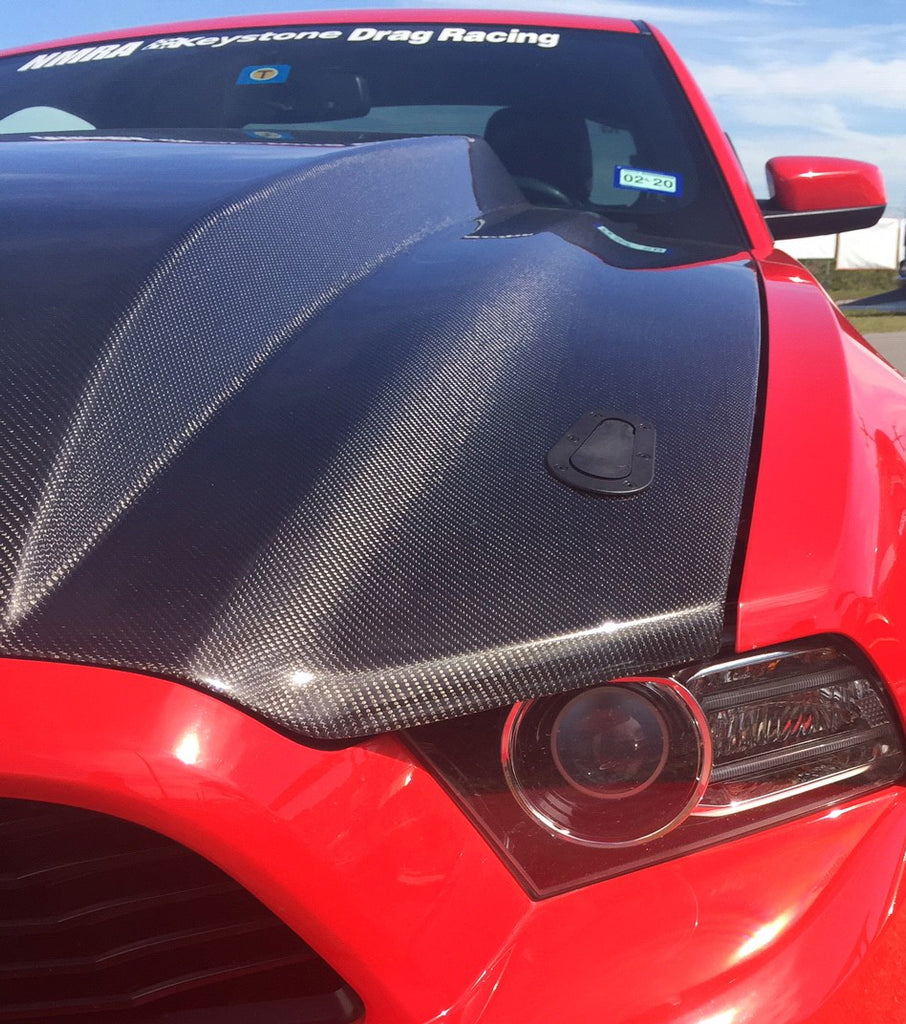 2013 - 2014 Ford Mustang Type-CJ Carbon Fiber Cowl Hood
