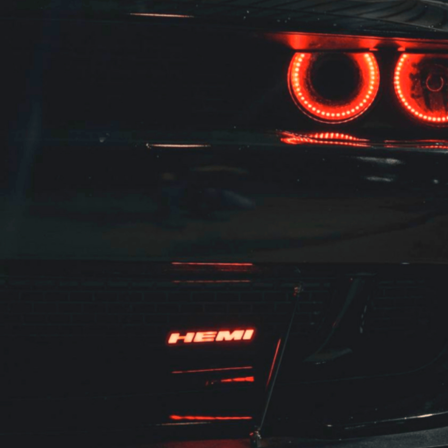 HEMI Multicolor Illuminated LED Emblem Logo - RGB Halo Kits Multicolor Flow Series Color Chasing RGBWA LED headlight kit Oracle Lighting Trendz OneUpLighting Morimoto theretrofitsource AutoLEDTech Diode Dynamics