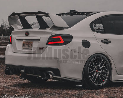 JDMuscle [15-21 WRX/STI w/ OEM STI Wing] Tanso Carbon Fiber Wing Gurney Flap V2 - Different Carbon available