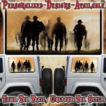 Rear quarter window see through graphic.
