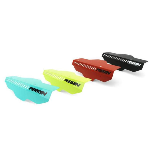 Perrin [02-14 WRX, 04-21 STI] Belt Cover Black - Black/Red/Neon Yellow| PSP-ENG-150