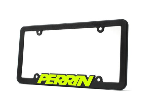 PERRIN License Plate Frame - Black w/Neon Yellow Lettering | ASM-BDY-500NY
