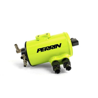 Perrin 02-14 WRX / 04-21 STI / 05-09 LGT Air Oil Separator Neon Yellow w/ FMIC | PSP-ENG-607NY