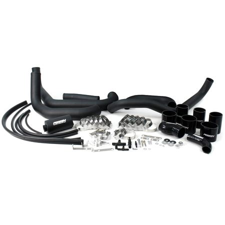 Perrin Front Mount Intercooler Piping Kit Black w/ Black Silicone WRX 2008-2014 | PSP-ITR-436-2BK/BK