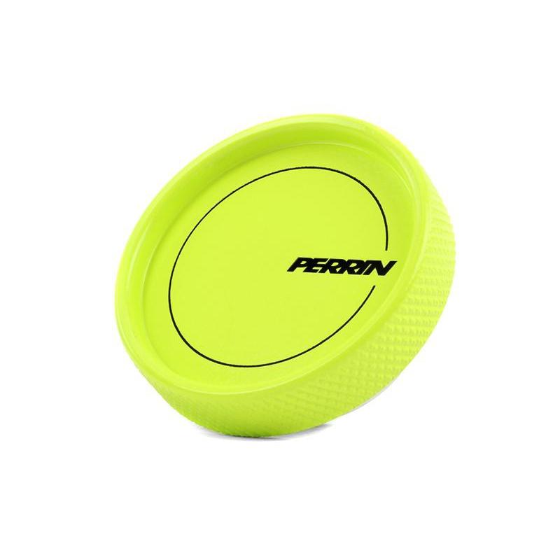 Perrin Oil Cap Round Style Neon Yellow Most Subaru Models | PSP-ENG-711NY