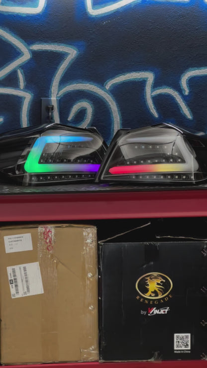NTXGlow Black Spec D Color Shifting Tail Lights (2015-2021 Subaru WRX)