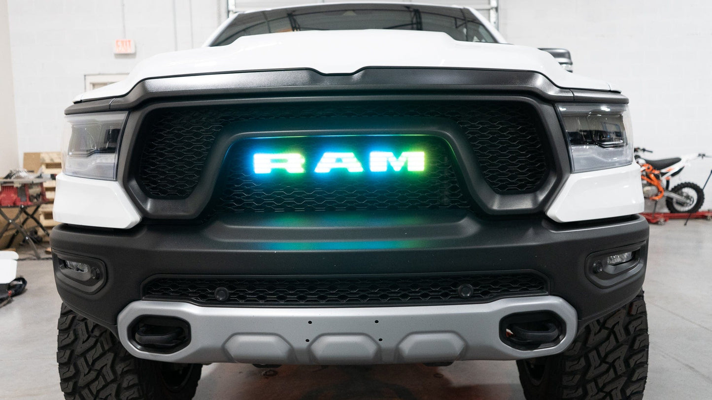RGB Halo Kits Illuminated Led Logos 2019+ Dodge Ram Multicolor LED Illuminated Emblem