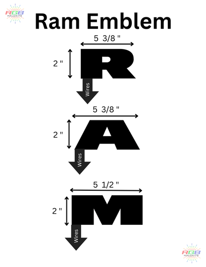 Ram LED Emblem: Multicolor (2019-2023)