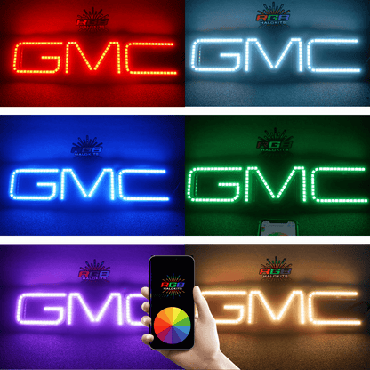 RGB Halo Kits Illuminated Led Logos Illuminated GMC Multicolor LED Emblem (2007-2022)