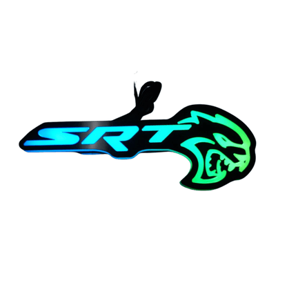 SRT Hellcat LED Emblem Badge: (Multicolor)