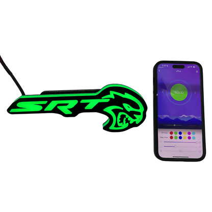 SRT Hellcat LED Emblem Badge: (Multicolor)