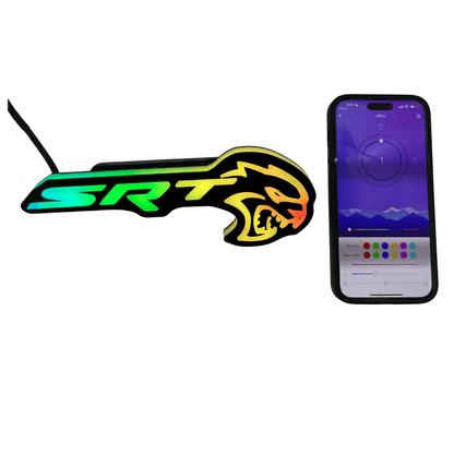 SRT Hellcat LED Emblem Badge: (Multicolor)