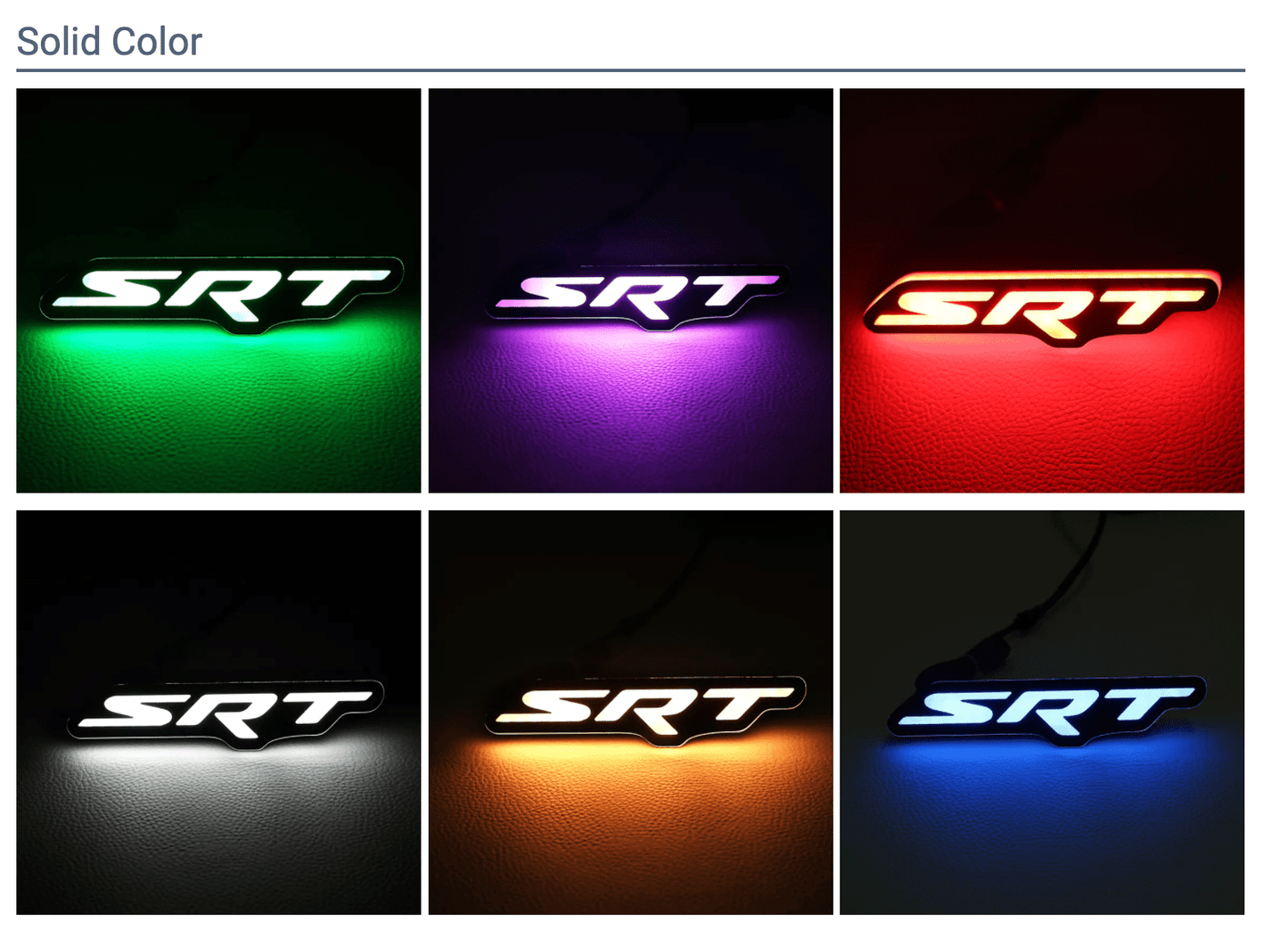 RGB Halo Kits SRT Logo Flow Series SRT Logo