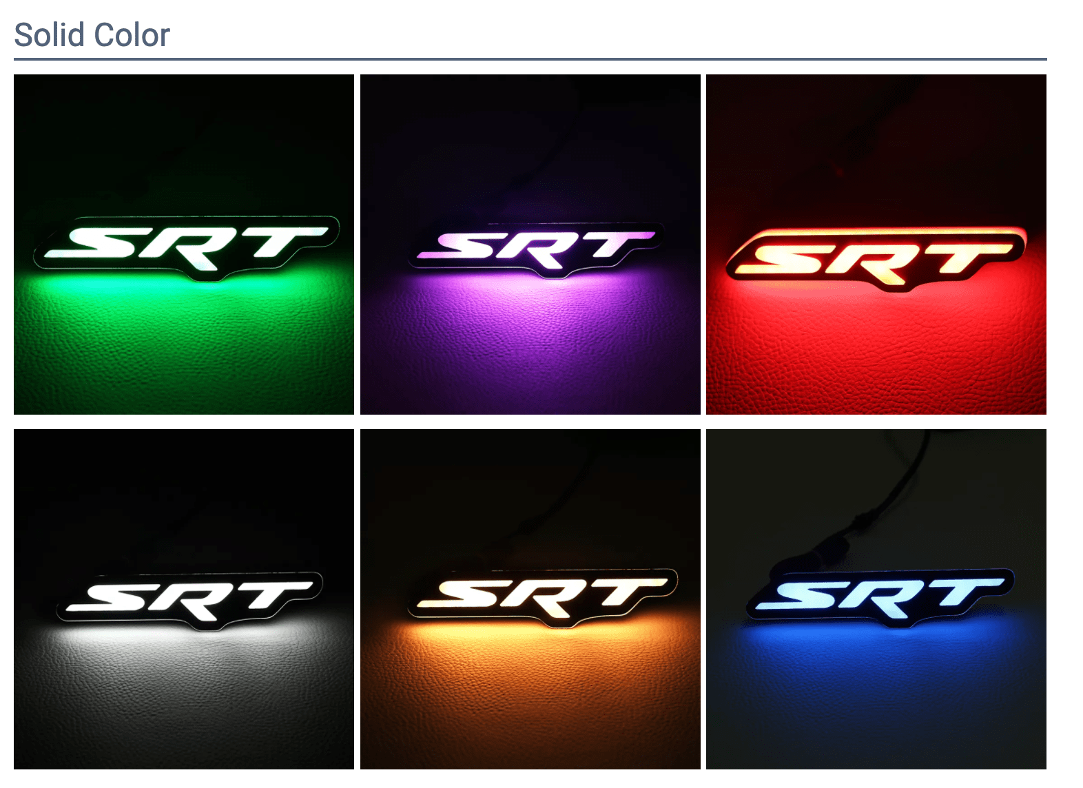 RGB Halo Kits SRT Logo Flow Series SRT Logo