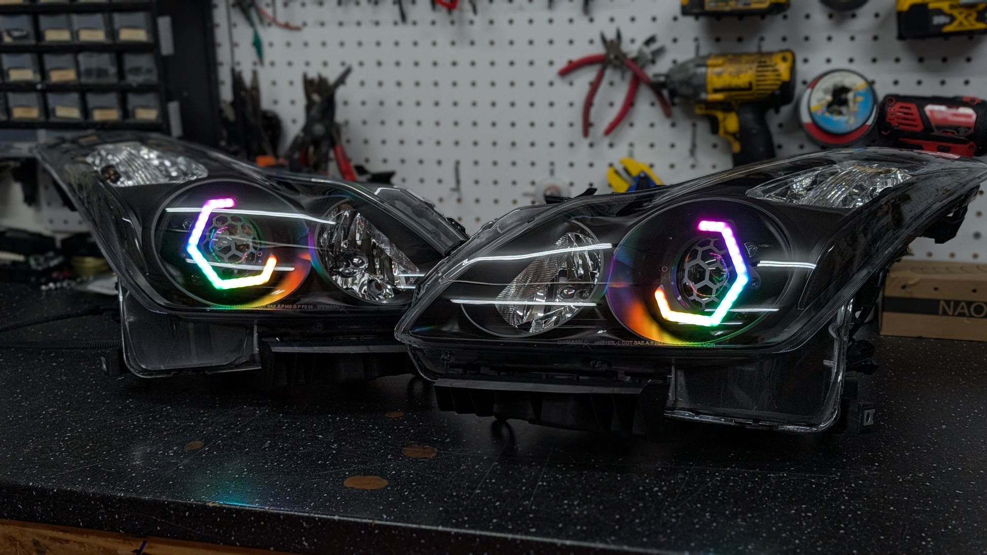 Infiniti G37 Coupe Hex RGBW Flow Headlights