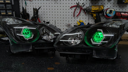 Infiniti G37 Coupe Hex RGBW Flow Headlights