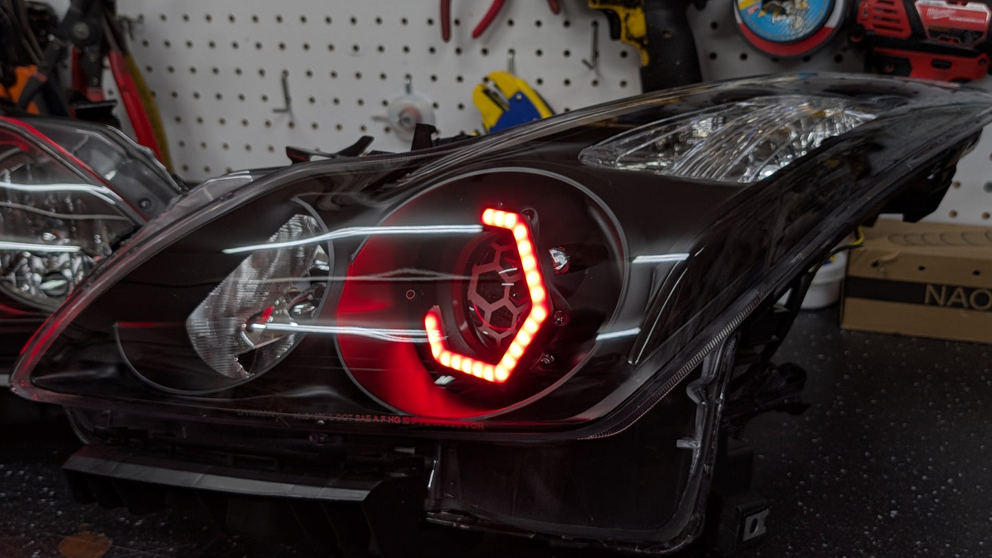 Infiniti G37 Coupe Hex RGBW Flow Headlights