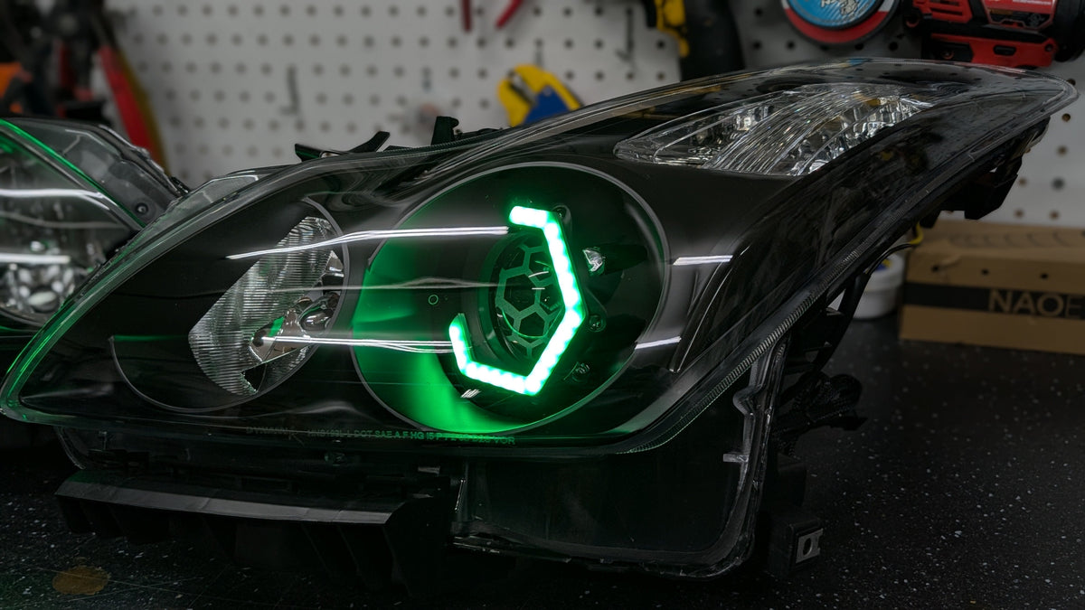 Infiniti G37 Coupe Hex RGBW Flow Headlights