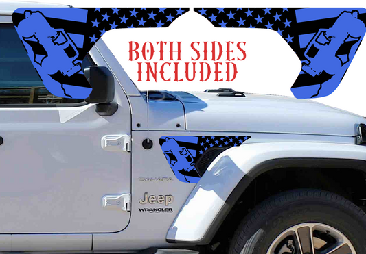 Rock crawler Blue fender vent for the JL or JT 2018 or newer