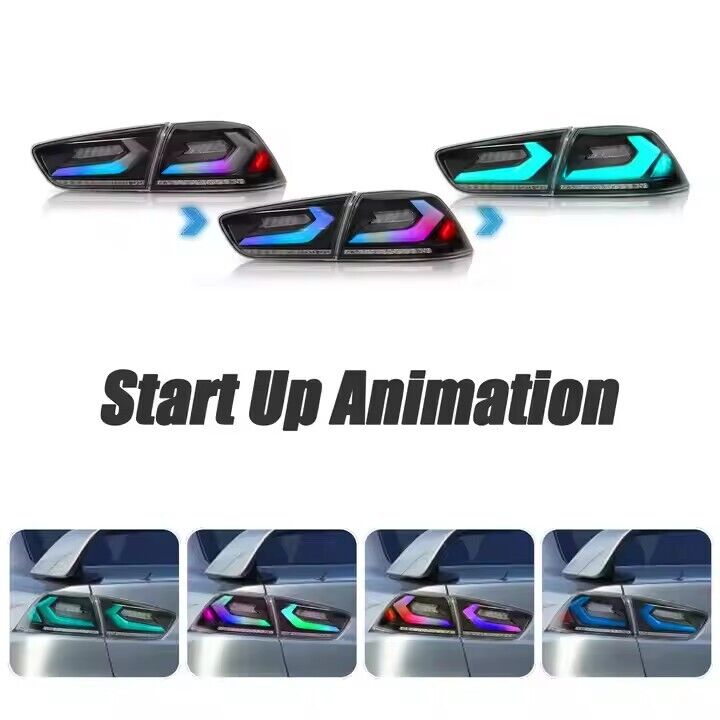 08 - 18 Mitsubishi Lancer Led tail lights (RGB or plug-play)